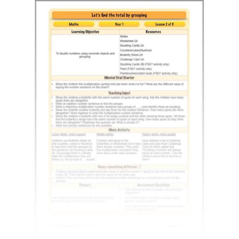 PlanBee Let’s find the total by grouping | Year 1 | Multiplication & Division