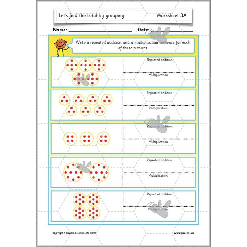 PlanBee Let’s find the total by grouping | Year 1 | Multiplication & Division