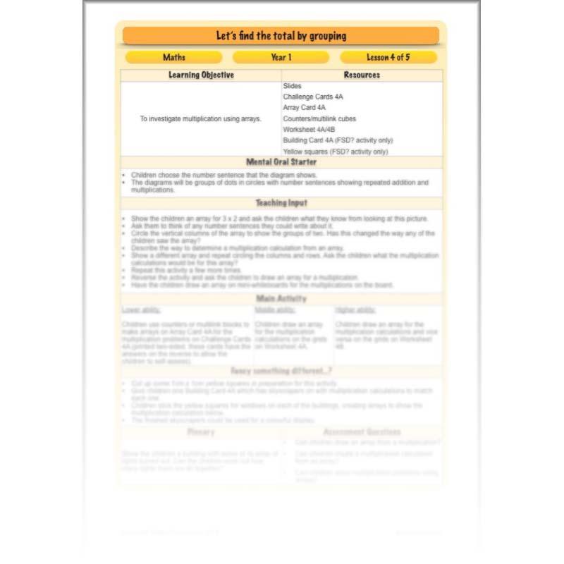 PlanBee Let’s find the total by grouping | Year 1 | Multiplication & Division