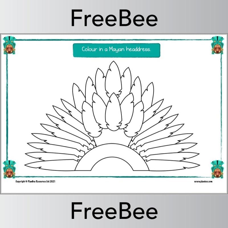 PlanBee FREE Mayan Headdress Design Sheet by PlanBee