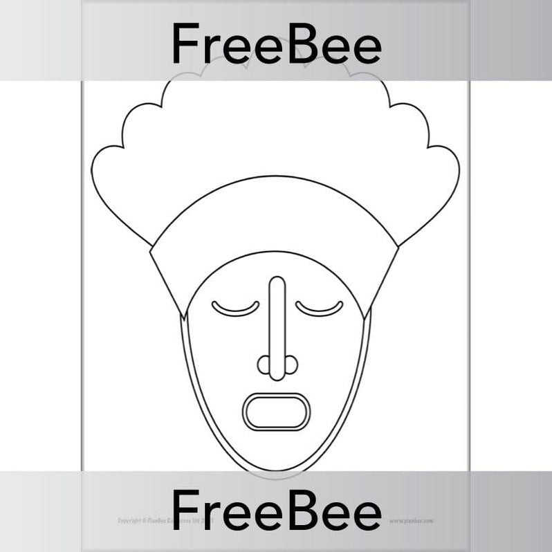 FREE Downloadable Easy Mayan Masks Template by PlanBee