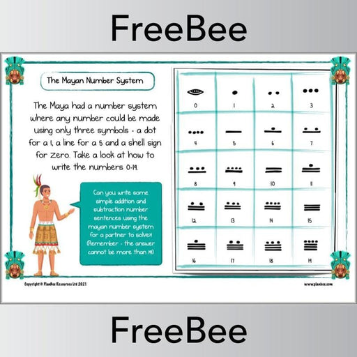 FREE Mayan Number System KS2 Resource by PlanBee