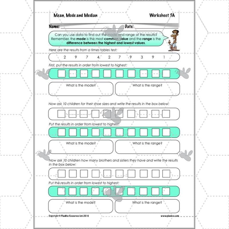PlanBee Mean Median and Mode Year 6 Maths by PlanBee