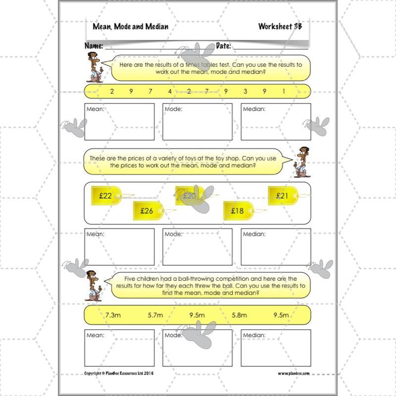PlanBee Mean Median and Mode Year 6 Maths by PlanBee