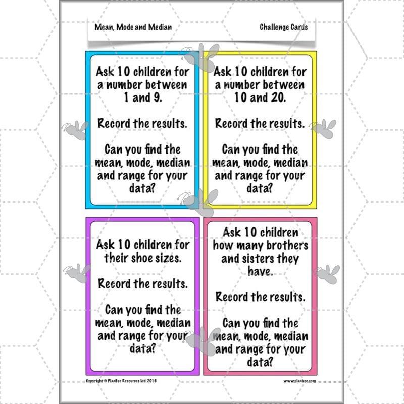 PlanBee Mean Median and Mode Year 6 Maths by PlanBee
