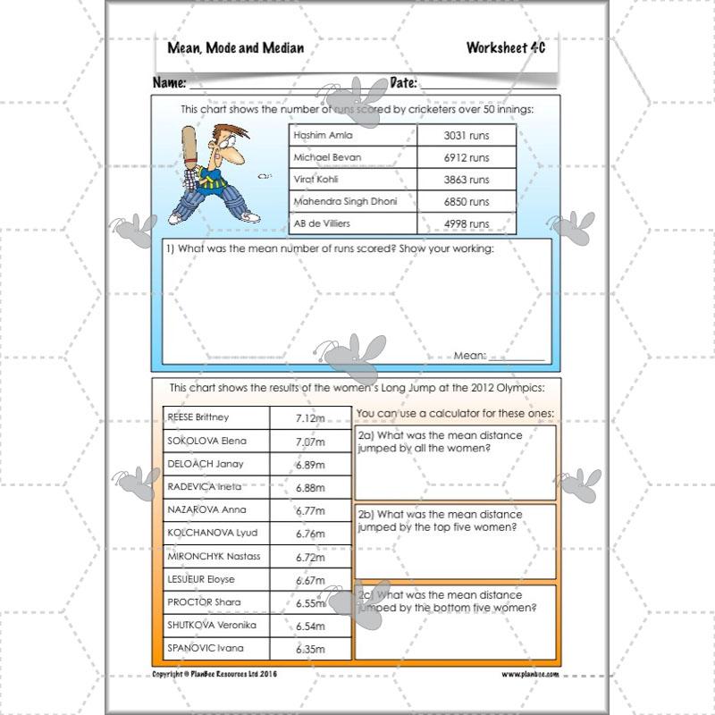 PlanBee Mean Median and Mode Year 6 Maths by PlanBee