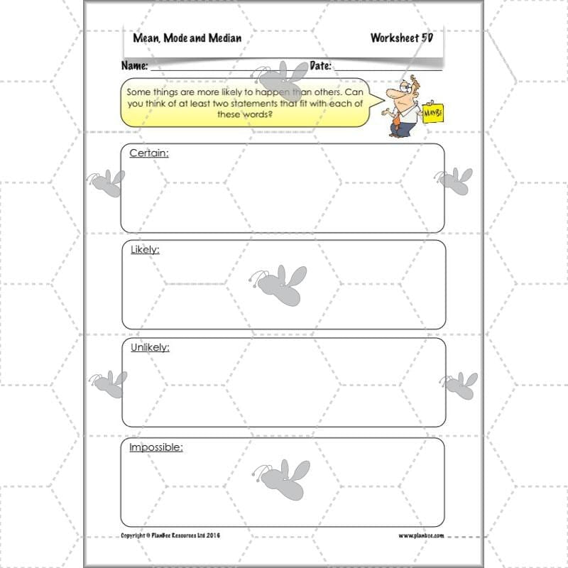 PlanBee Mean Median and Mode Year 6 Maths by PlanBee