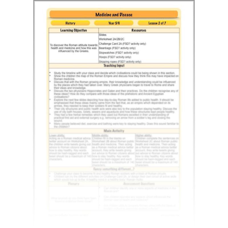 PlanBee Medicine Through Time Resources | History Disease Lessons