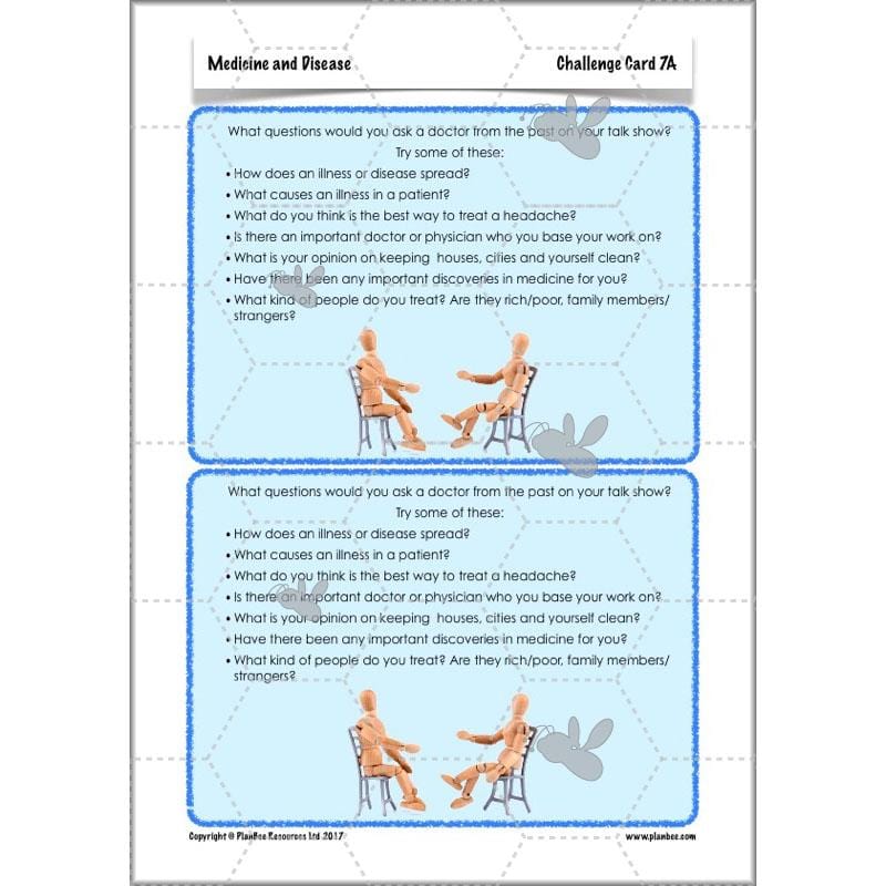 PlanBee Medicine Through Time Resources | History Disease Lessons