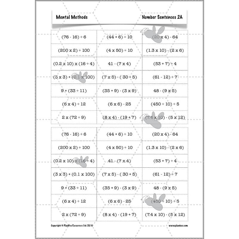 PlanBee Mental Methods - Complete Year 6 Planning and Resources PlanBee
