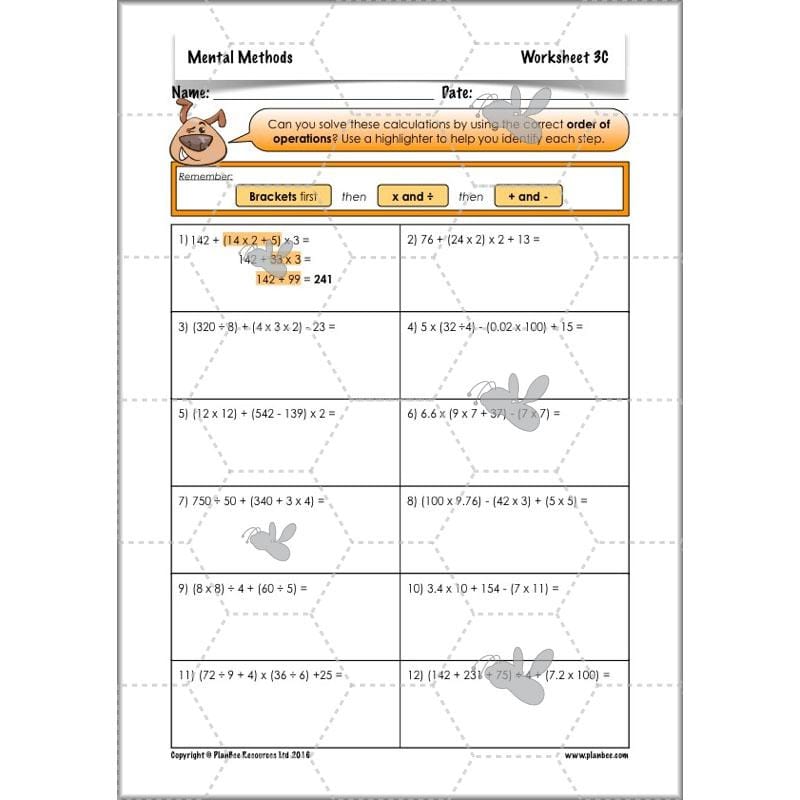 PlanBee Mental Methods - Complete Year 6 Planning and Resources PlanBee