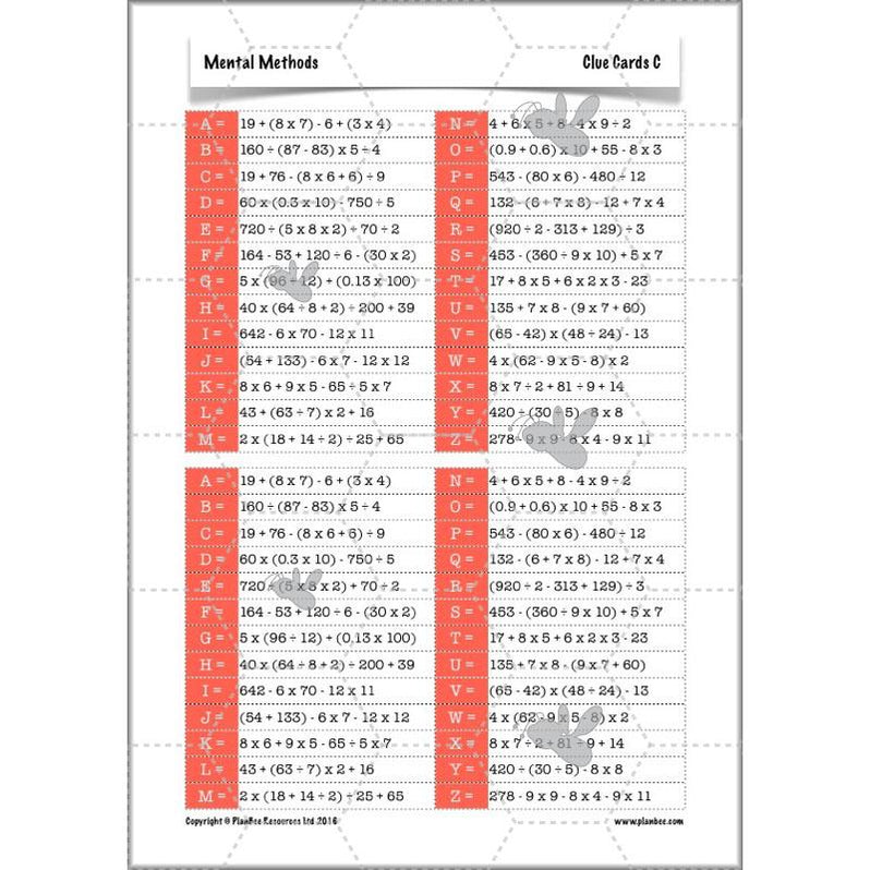 Mental Methods Maths Strategies KS2 Year 6 Maths by PlanBee