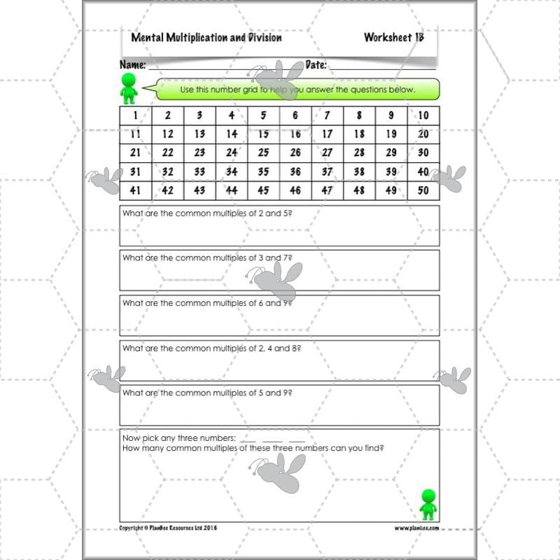 PlanBee Mental Multiplication & Division - Maths Planning & Resources - Year 6