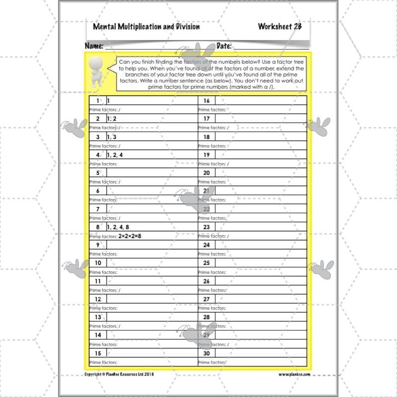 PlanBee Mental Multiplication & Division - Maths Planning & Resources - Year 6