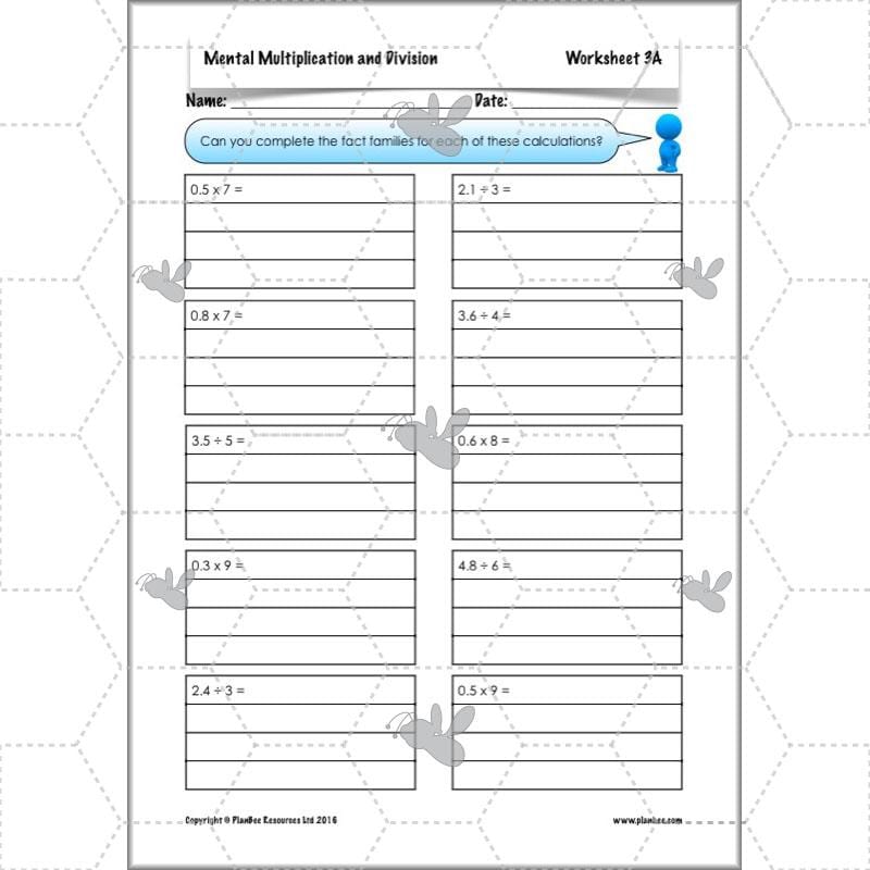 PlanBee Mental Multiplication & Division - Maths Planning & Resources - Year 6