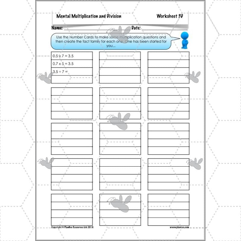 PlanBee Mental Multiplication & Division - Maths Planning & Resources - Year 6