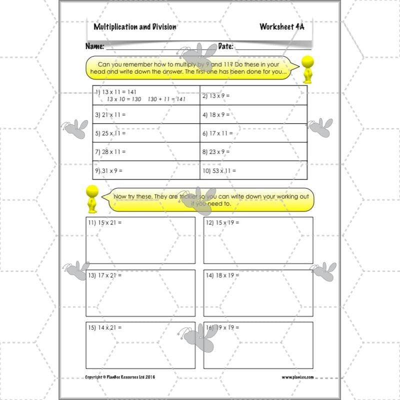 PlanBee Mental Multiplication & Division - Maths Planning & Resources - Year 6