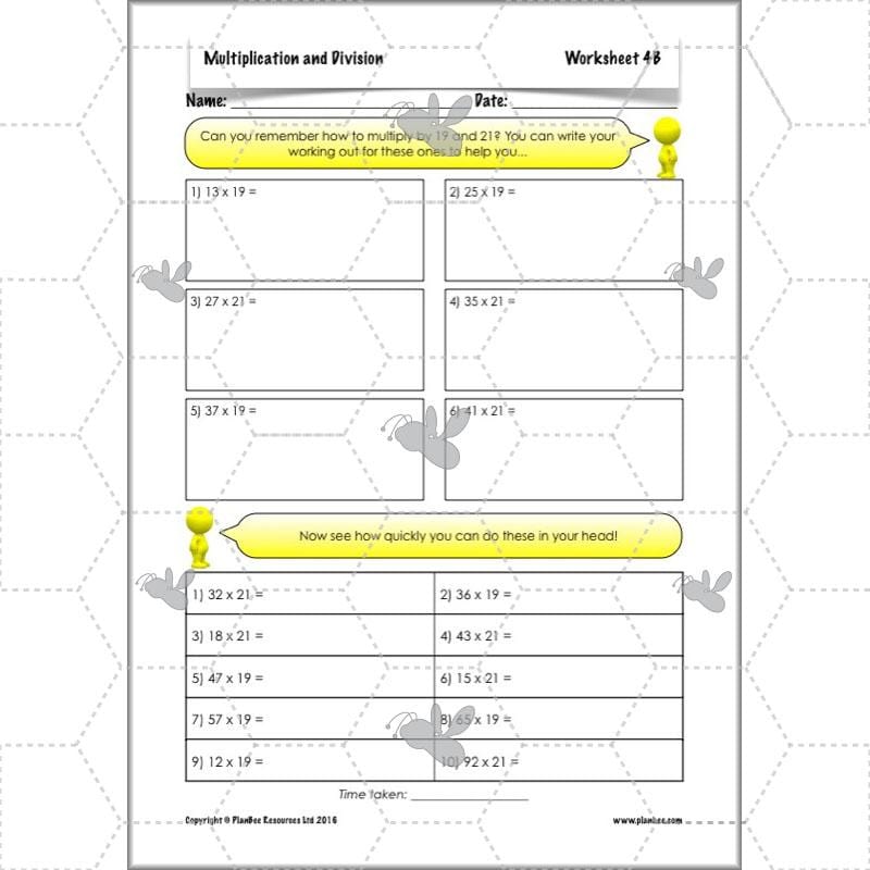PlanBee Mental Multiplication & Division - Maths Planning & Resources - Year 6