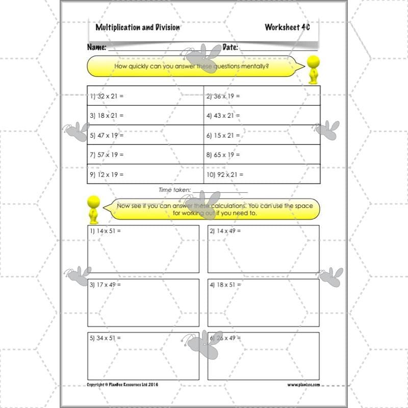 PlanBee Mental Multiplication & Division - Maths Planning & Resources - Year 6