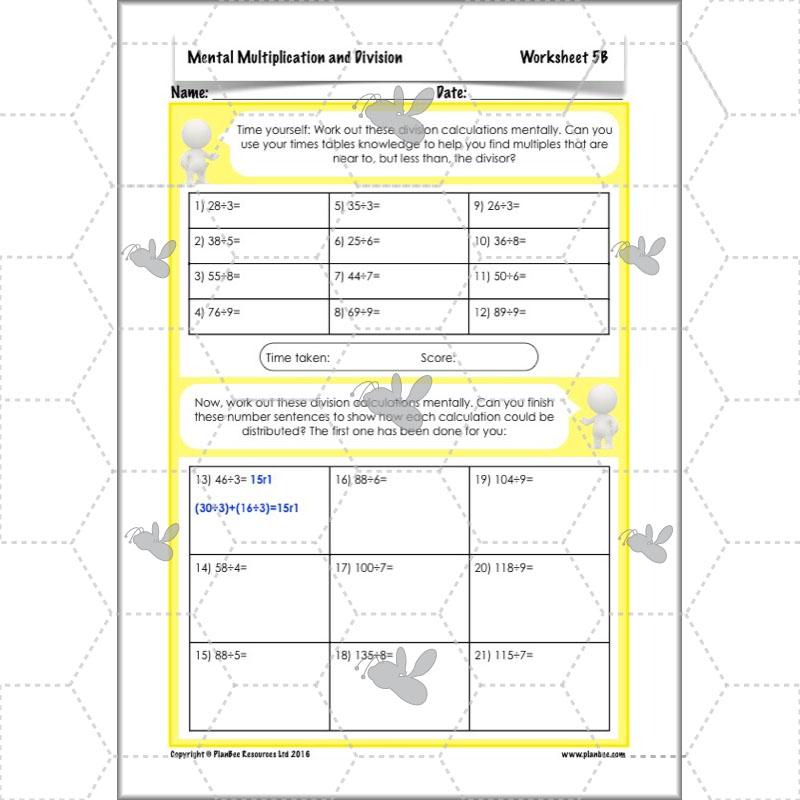 PlanBee Mental Multiplication & Division - Maths Planning & Resources - Year 6
