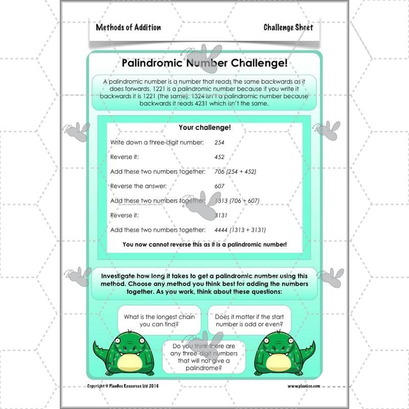 PlanBee Methods of Addition - Addition & Subtraction: Primary Year 4 Maths KS2