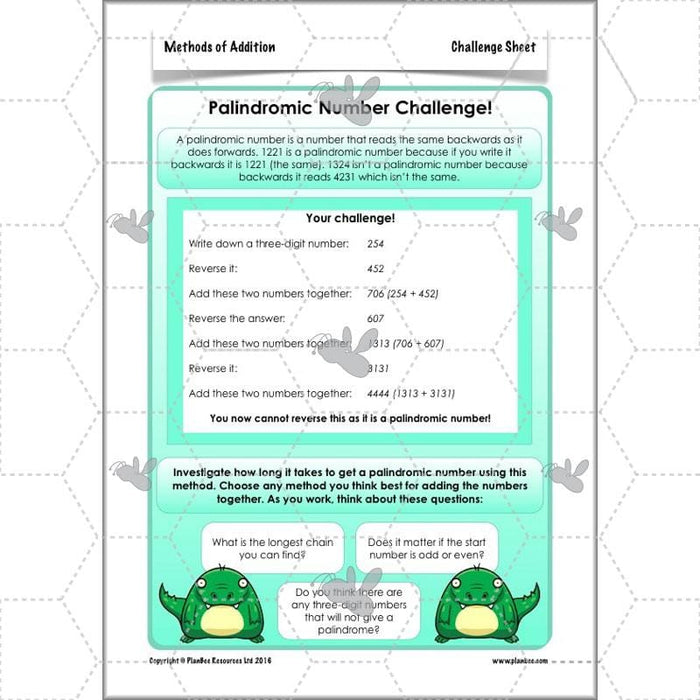 Methods of Addition Maths Lessons for Year 4 by PlanBee