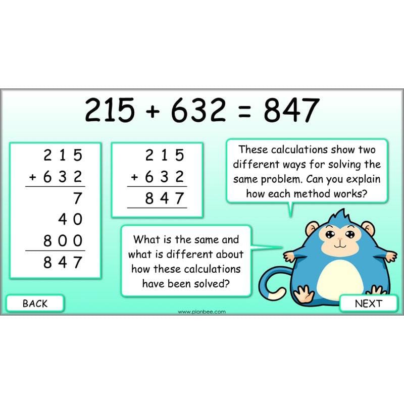 PlanBee Methods of Addition - Addition & Subtraction: Primary Year 4 Maths KS2