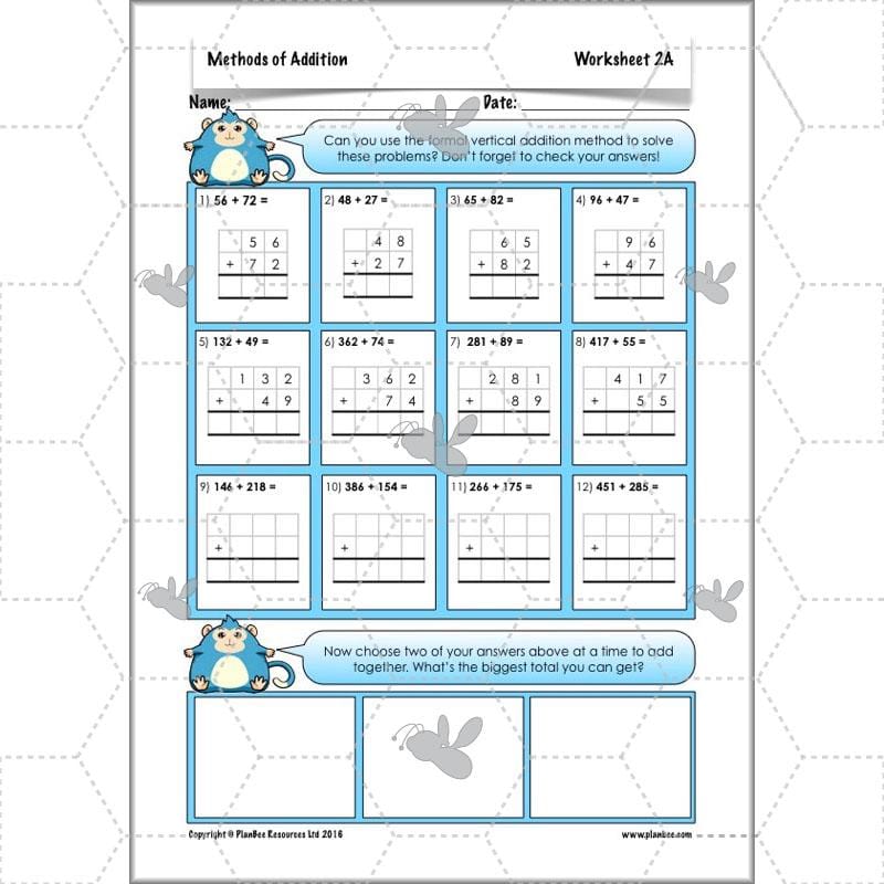 PlanBee Methods of Addition - Addition & Subtraction: Primary Year 4 Maths KS2