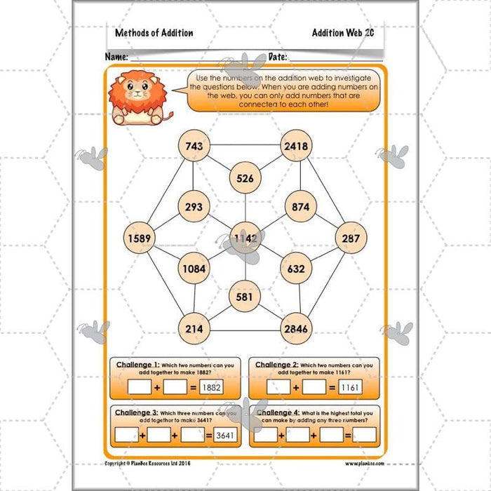 PlanBee Methods of Addition - Addition & Subtraction: Primary Year 4 Maths KS2