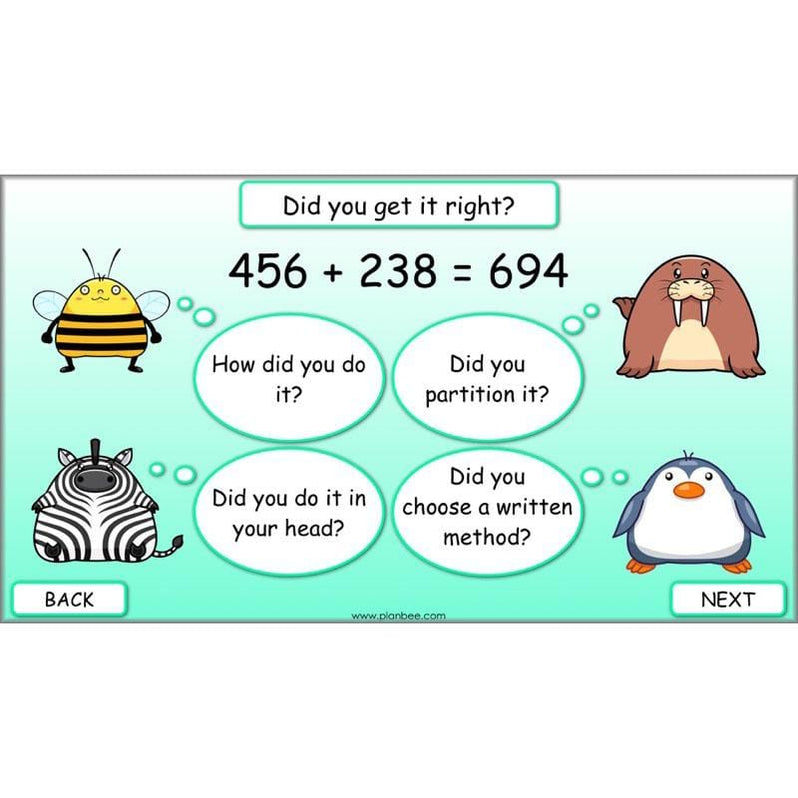 Methods of Addition Maths Lessons for Year 4 by PlanBee