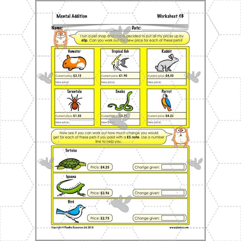 PlanBee Mental Addition: KS2 Maths Addition and Subtraction Year 3