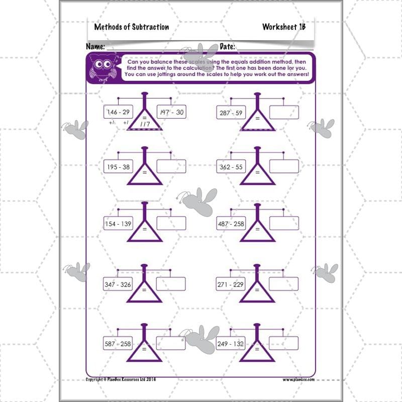 PlanBee Methods of Subtraction - Addition & Subtraction: Year 4 Primary Maths