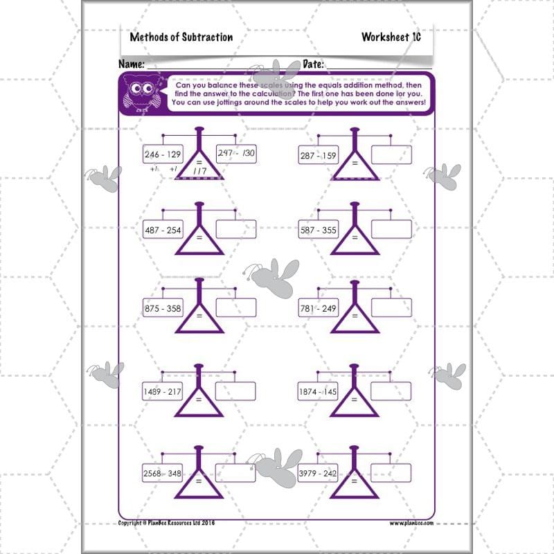 PlanBee Methods of Subtraction - Addition & Subtraction: Year 4 Primary Maths