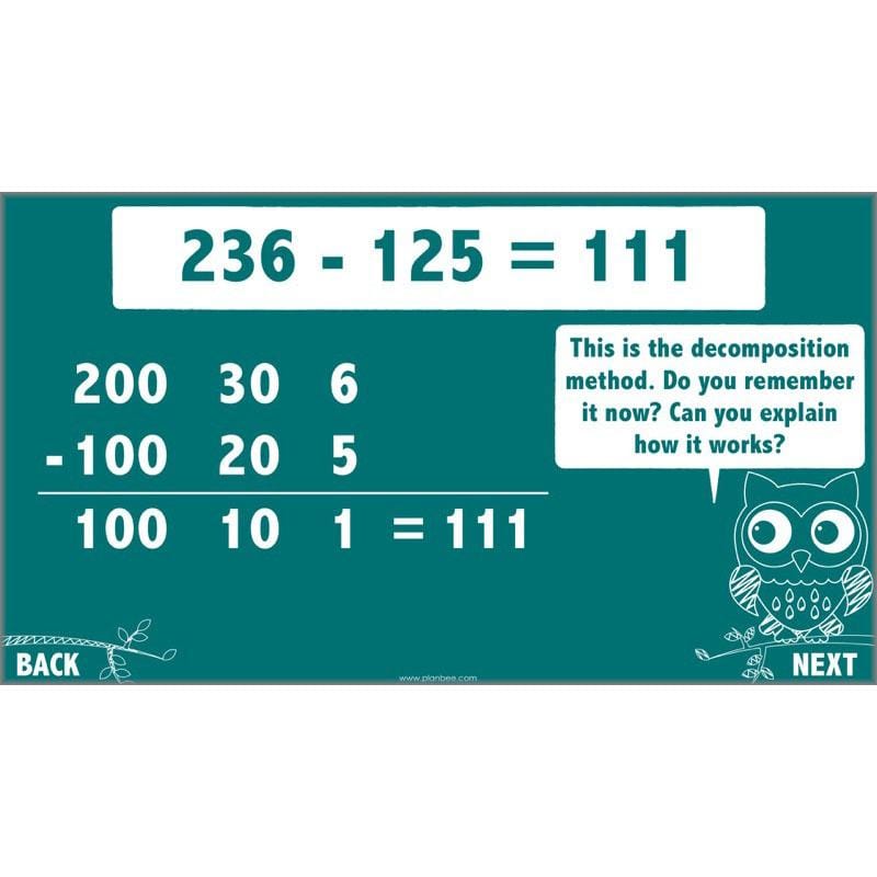 PlanBee Methods of Subtraction - Addition & Subtraction: Year 4 Primary Maths