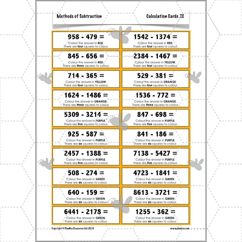 PlanBee Methods of Subtraction - Addition & Subtraction: Year 4 Primary Maths