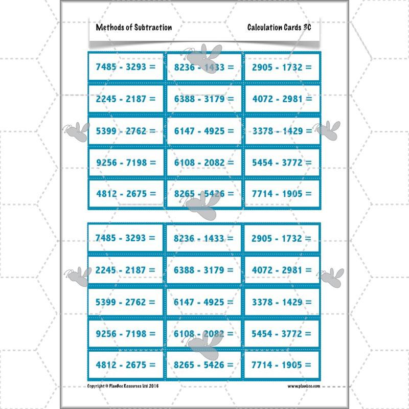 PlanBee Methods of Subtraction - Addition & Subtraction: Year 4 Primary Maths