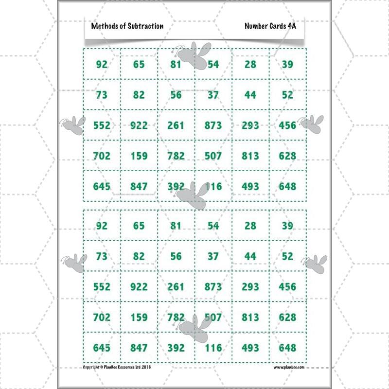 PlanBee Methods of Subtraction - Addition & Subtraction: Year 4 Primary Maths