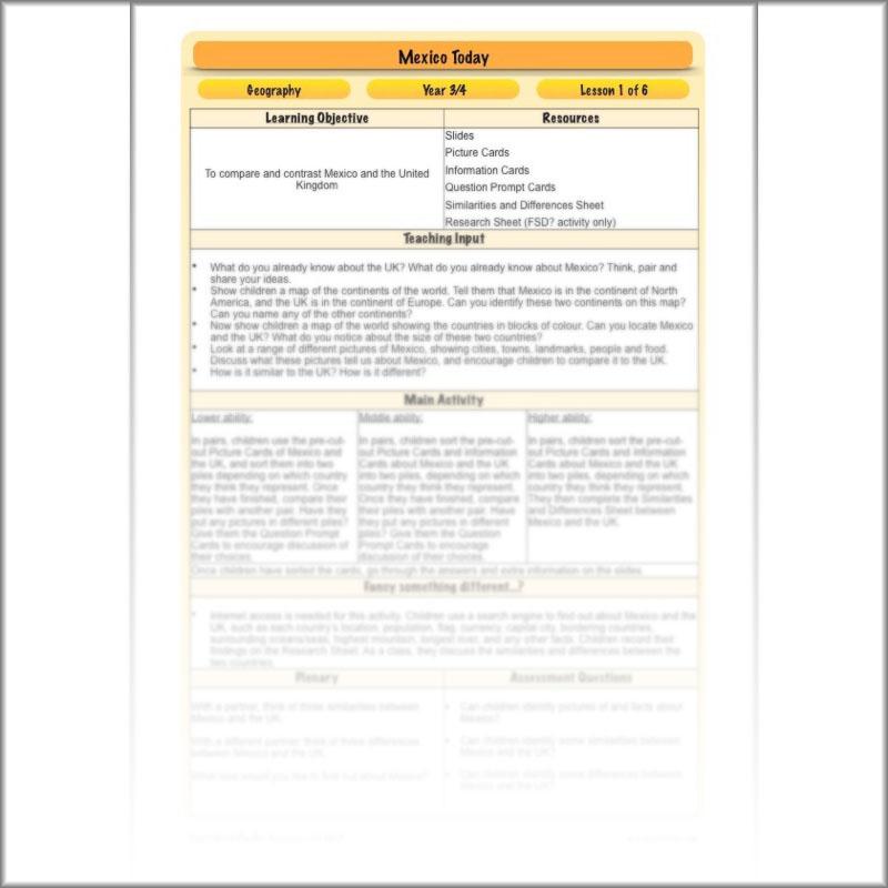 PlanBee Mexico Today: Year 3 & Year 4 Mexico KS2 Geography | PlanBee