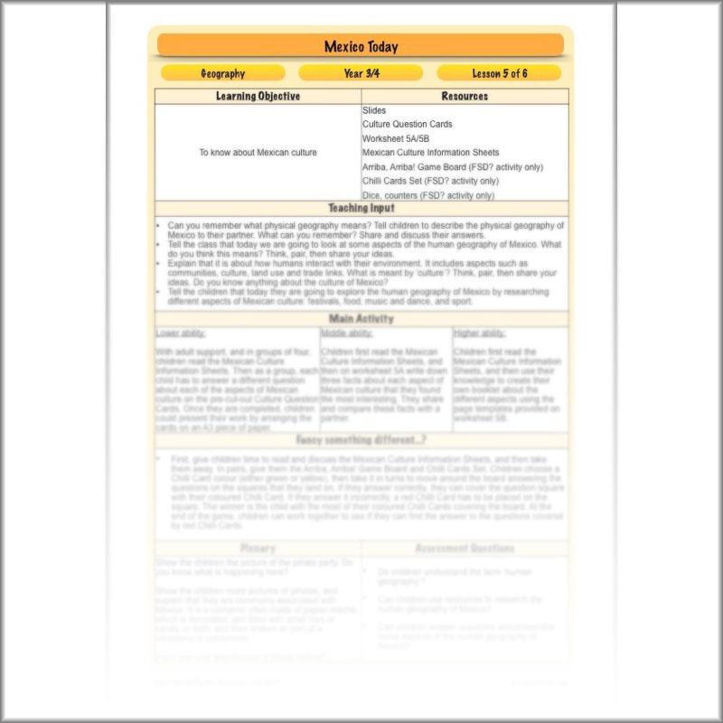 PlanBee Mexico Today: Year 3 & Year 4 Mexico KS2 Geography | PlanBee