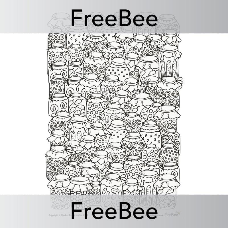 PlanBee FREE Objects Mindfulness Colouring Sheets by PlanBee