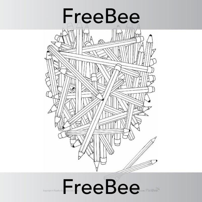 PlanBee FREE Pencil Mindfulness Colouring Sheets by PlanBee