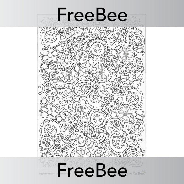 PlanBee FREE Winter Mindfulness Colouring Sheets by PlanBee