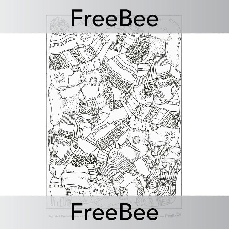 PlanBee FREE Winter Mindfulness Colouring Sheets by PlanBee
