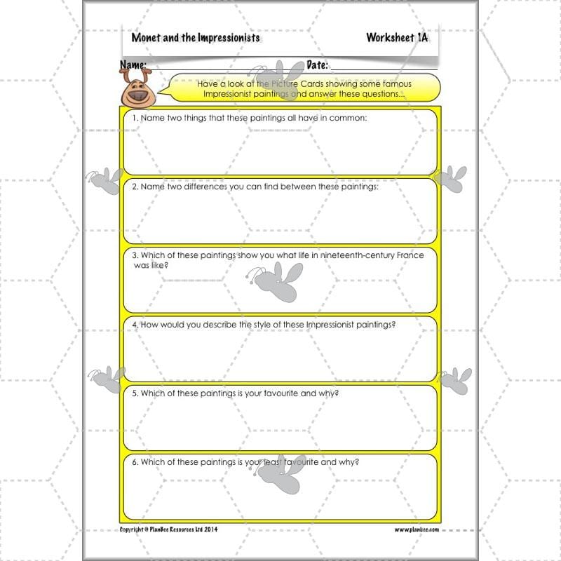 PlanBee Claude Monet KS2 Impressionism Art Lessons for Year 5/6
