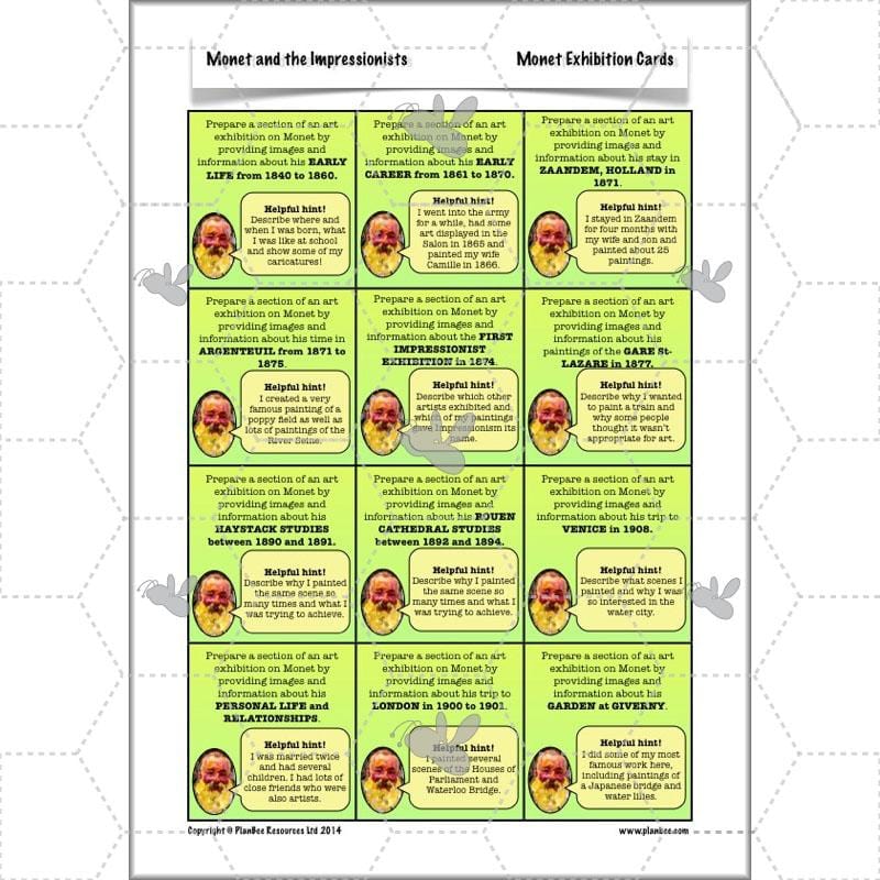 PlanBee Claude Monet KS2 Impressionism Art Lessons for Year 5/6