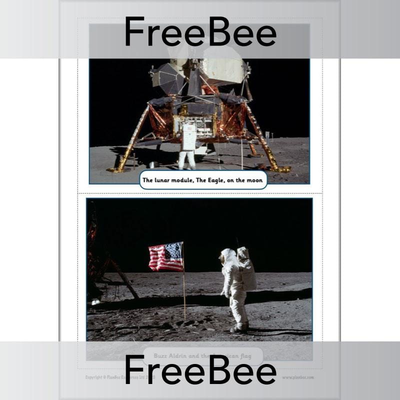 PlanBee FREE Moon Landing KS1 Picture Cards | Primary History 