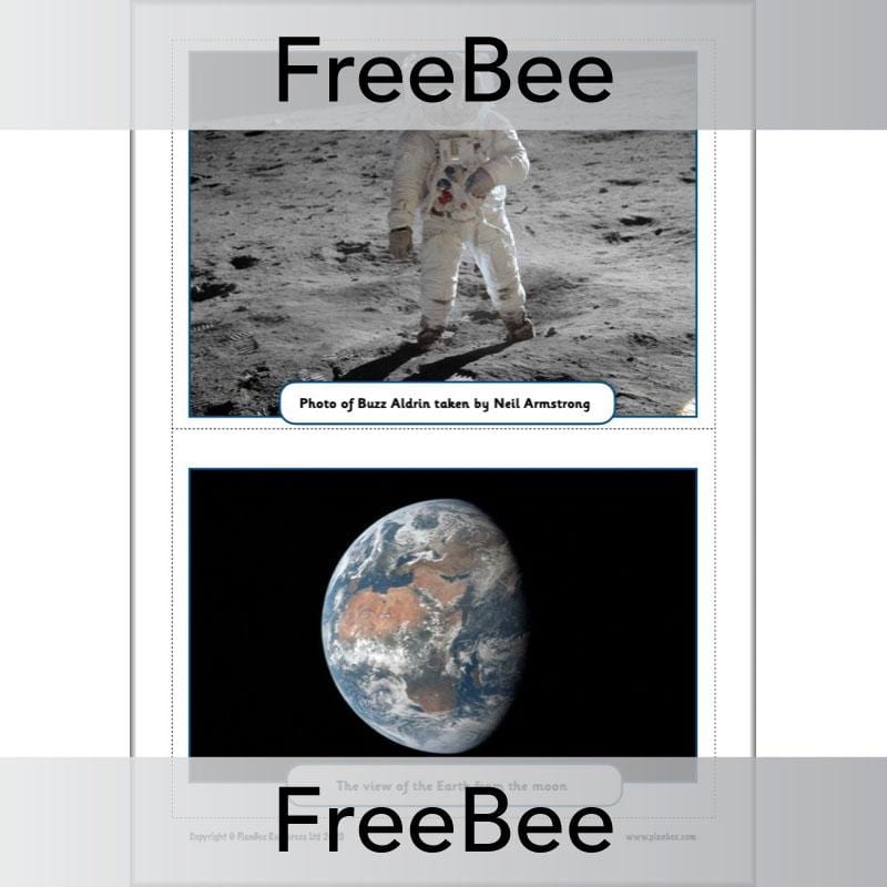 PlanBee FREE Moon Landing KS1 Picture Cards | Primary History 