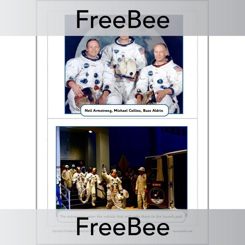 PlanBee FREE Moon Landing KS1 Picture Cards | Primary History 