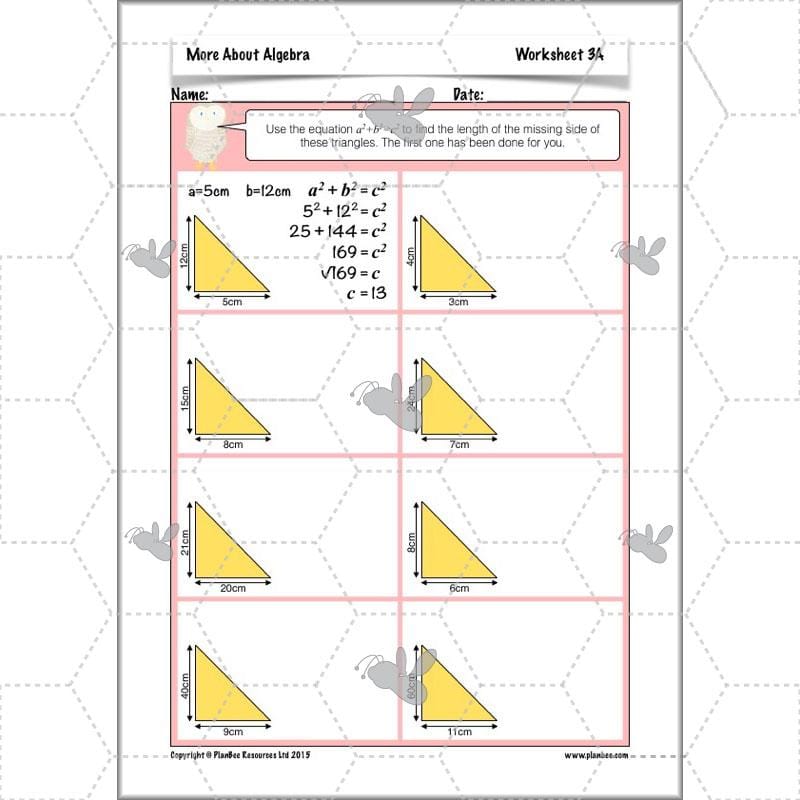 PlanBee More About Algebra: Year 6 algebra worksheets