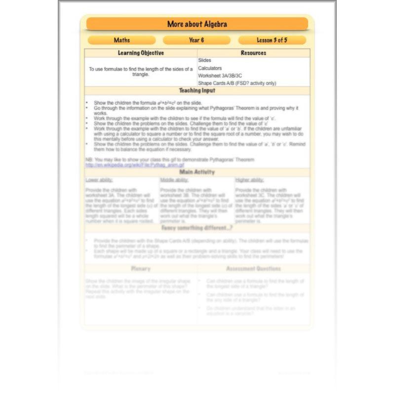 PlanBee More About Algebra: Year 6 algebra worksheets